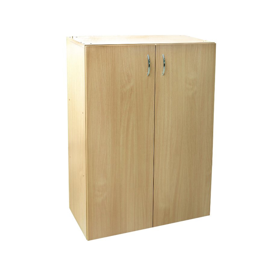 Закрита низька шафа з полицями, 2-дверна, матеріал корпусу - ЛДСП, для зберігання речей, АЛМАНТ, 800х400х1100 мм.